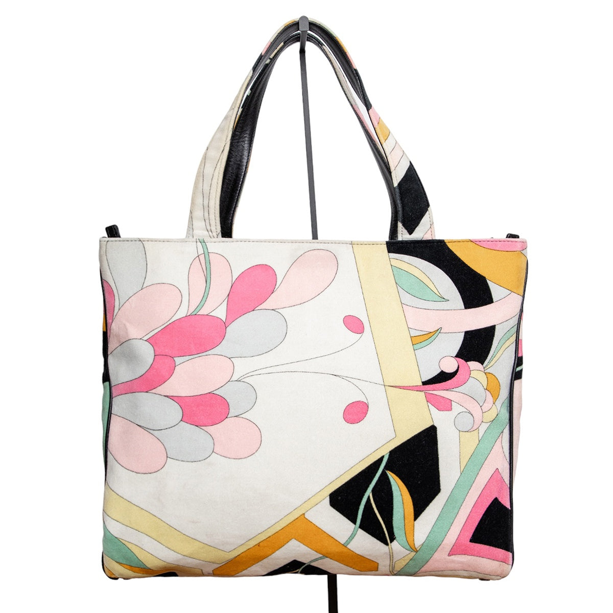 Emilio Pucci Vintage-Schultertasche mit stilvollem floralen Allover-Print