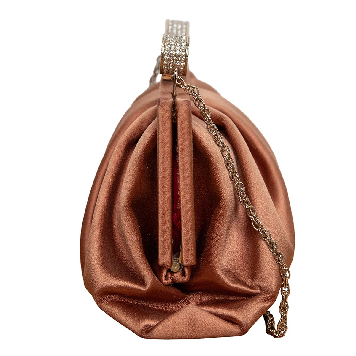 Valentino Vintage Abendtasche in Glanzoptik mit elegantem Schleifen-Verschluss aus Swarovski-Kristallen