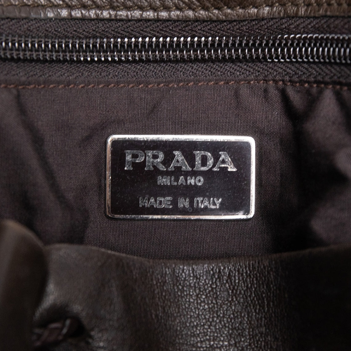 Prada vintage backpack / bucket bag with braided song straps