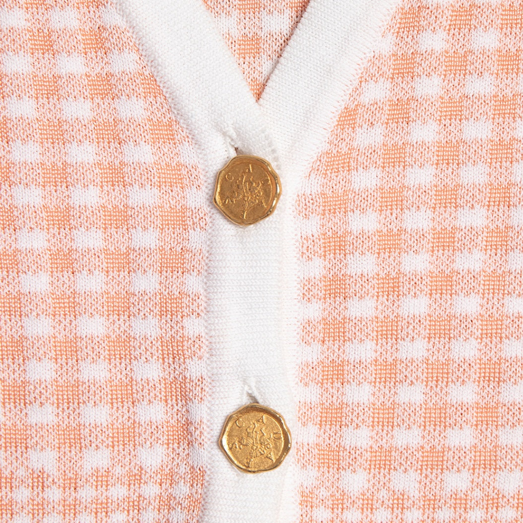 Escada vintage cardigan with short sleeves and signature buttons