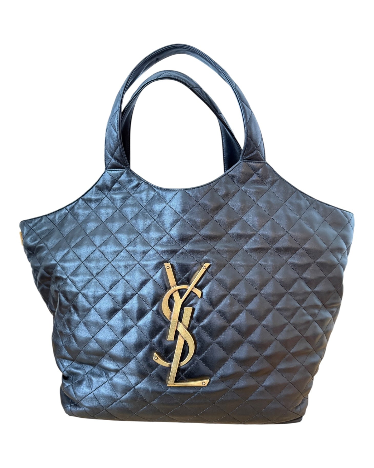 Saint Laurent Icare Maxi Shopper aus Lammleder