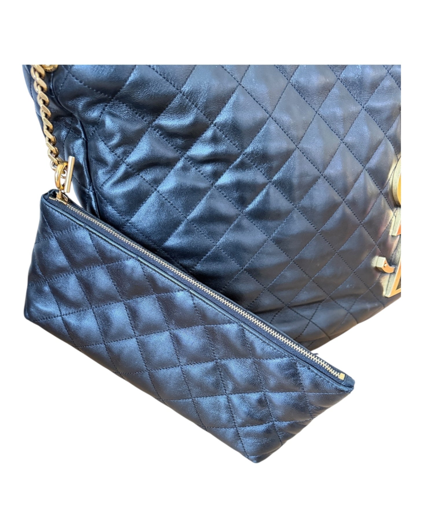 Saint Laurent Icare Maxi Shopper aus Lammleder