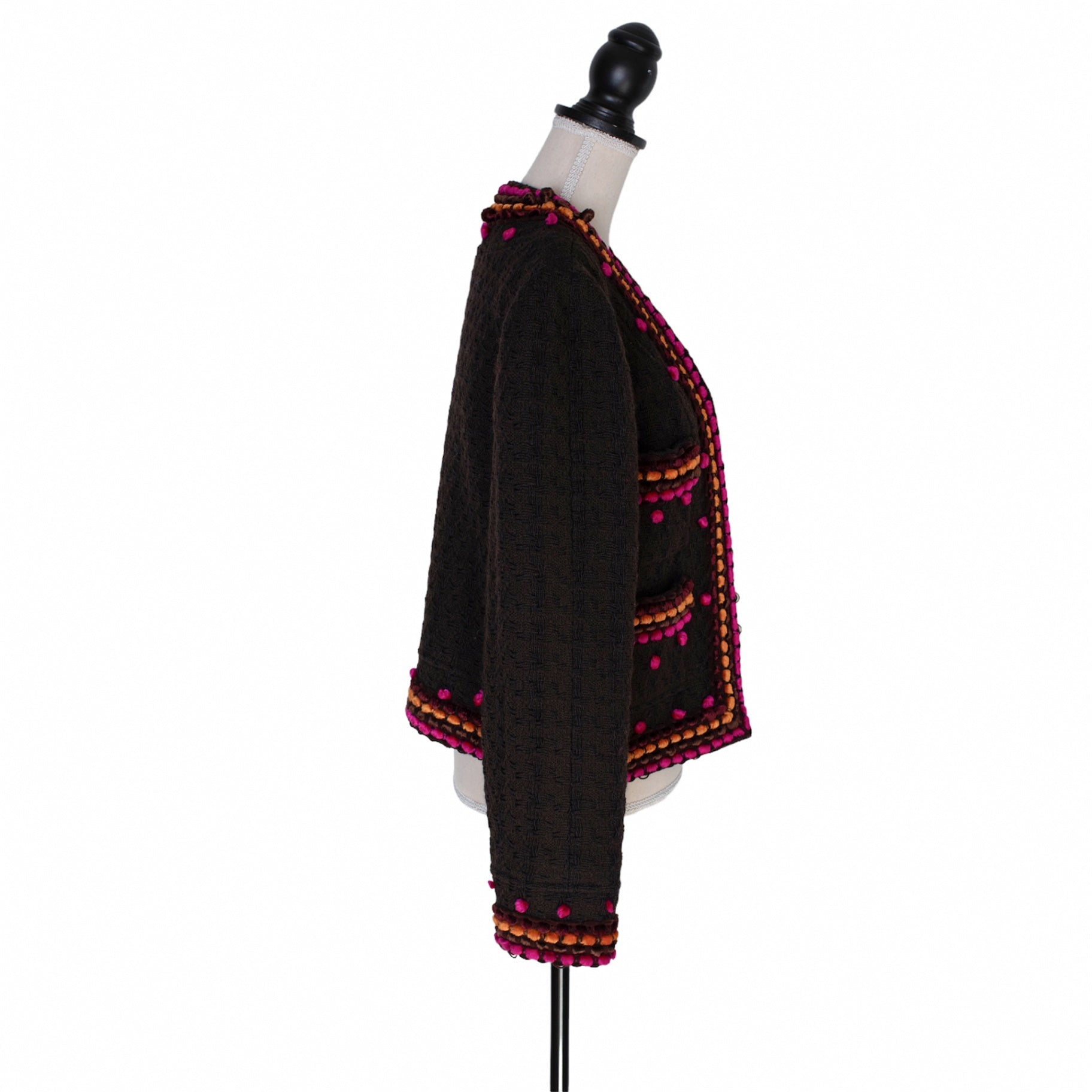 Chanel Taillierter Vintage Blazer mit aufwändigen Zierelementen und aufgesetzten Taschen