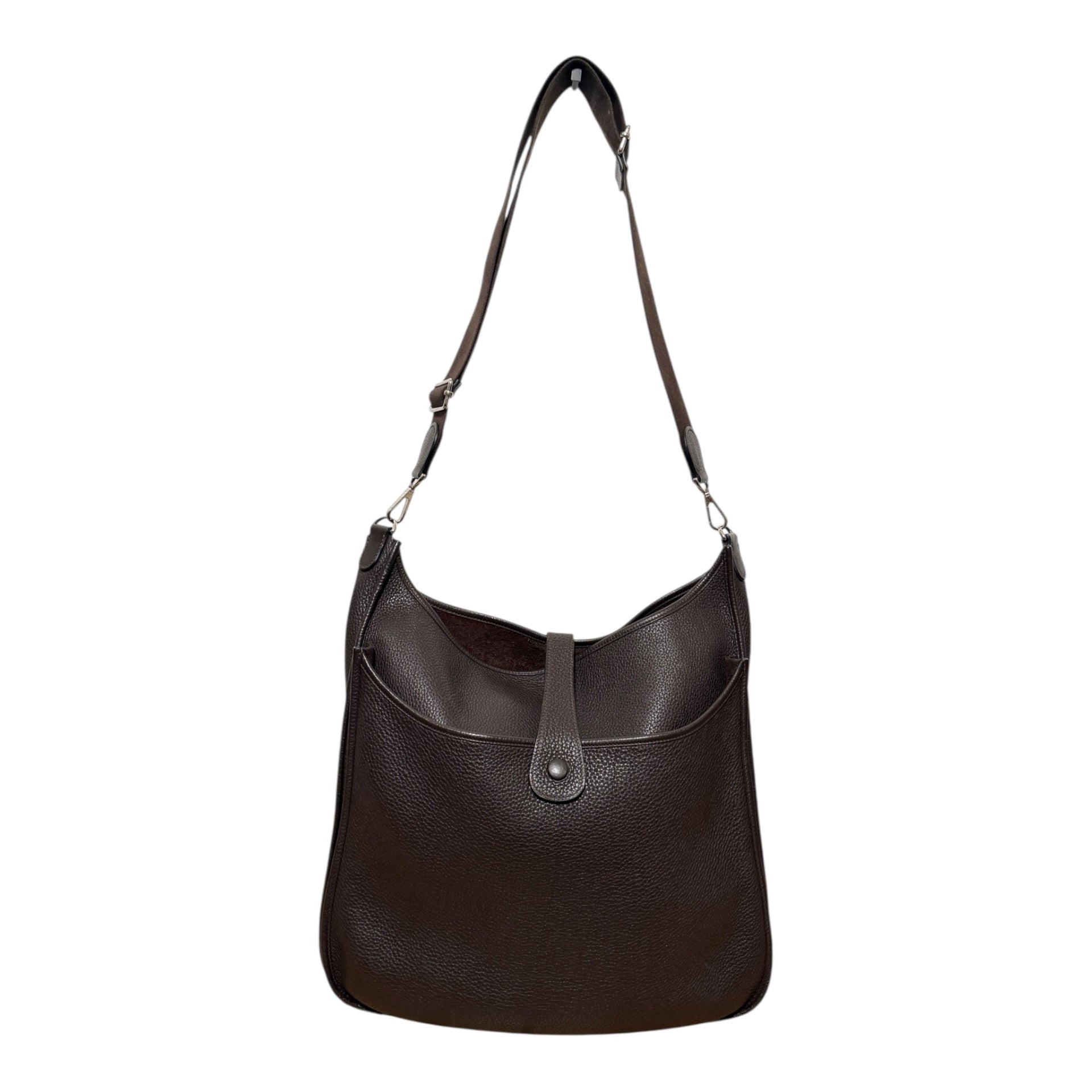 Hermès Evelyne 40 Taurillon Clémence Ébène Crossbody Bag