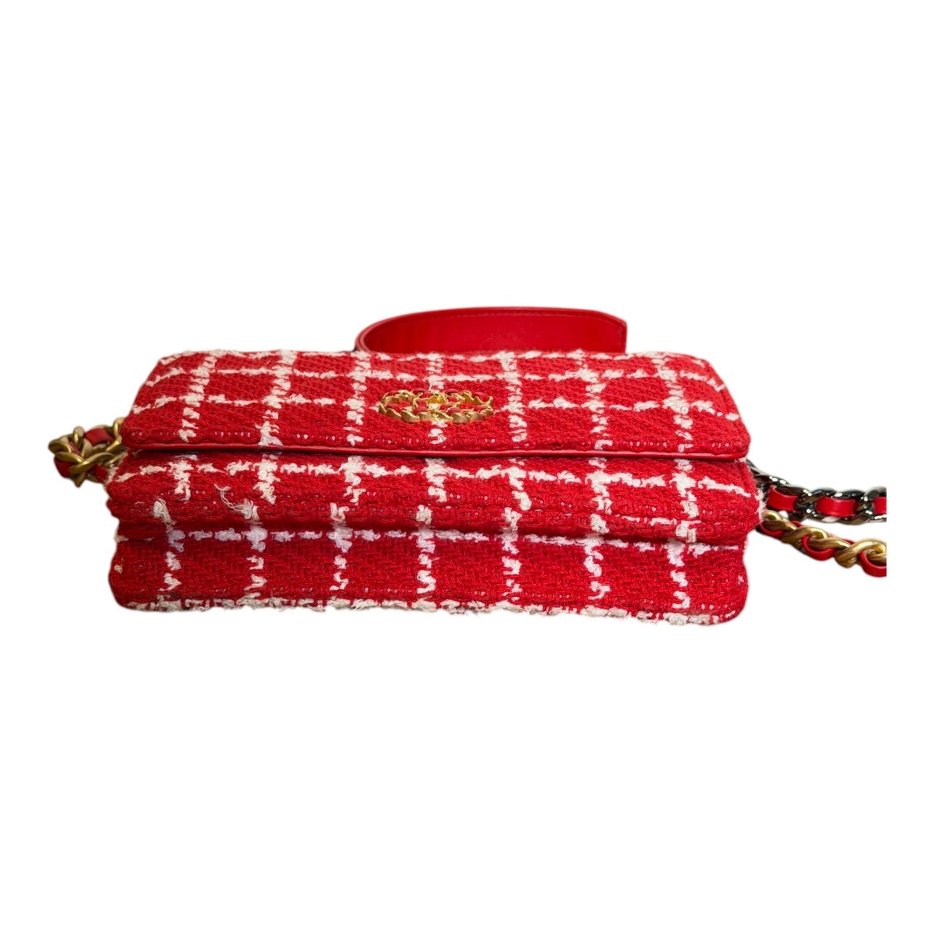 Chanel 19 Wallet on Chain aus Tweed