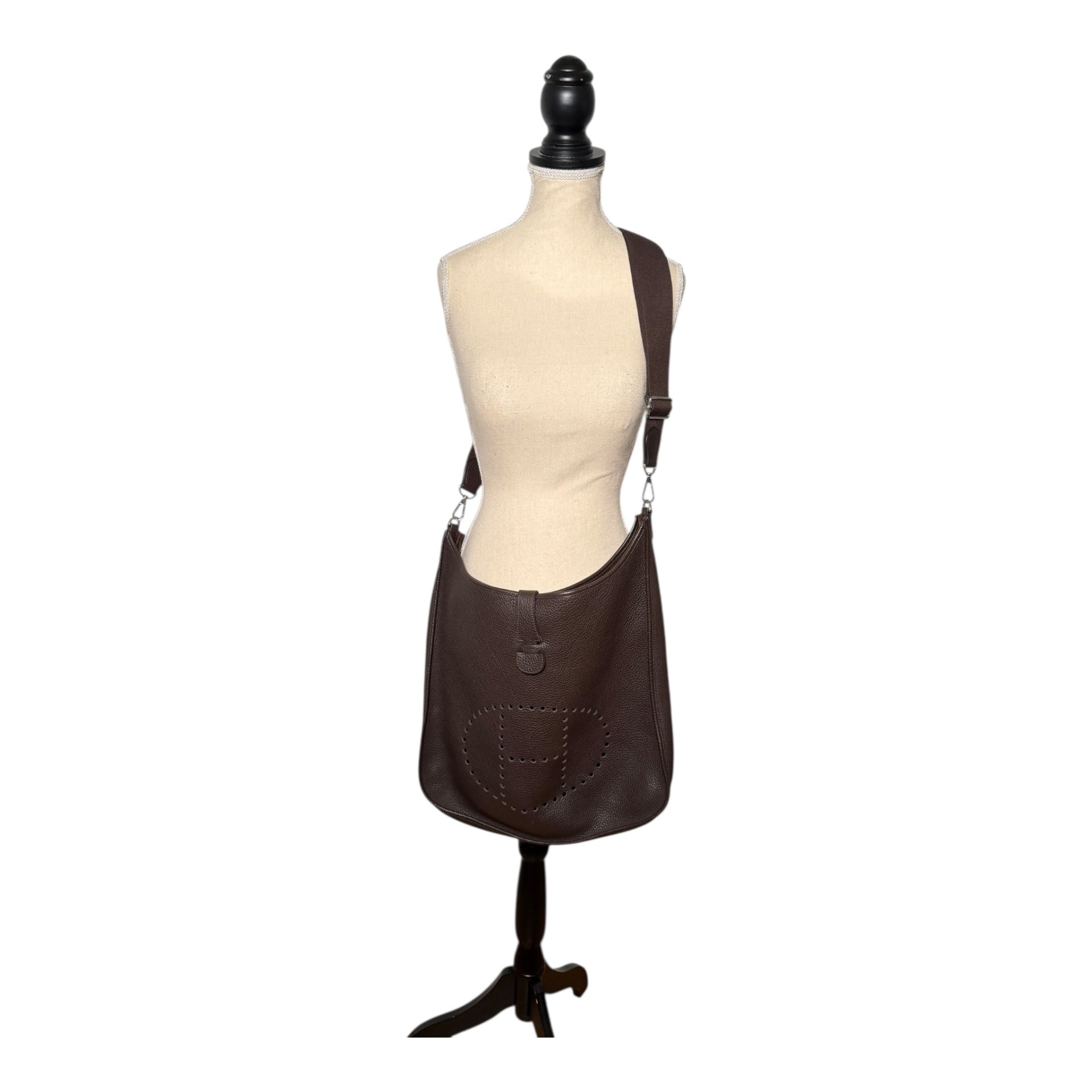 Hermès Evelyne 40 Taurillon Clémence Ébène Crossbody Bag