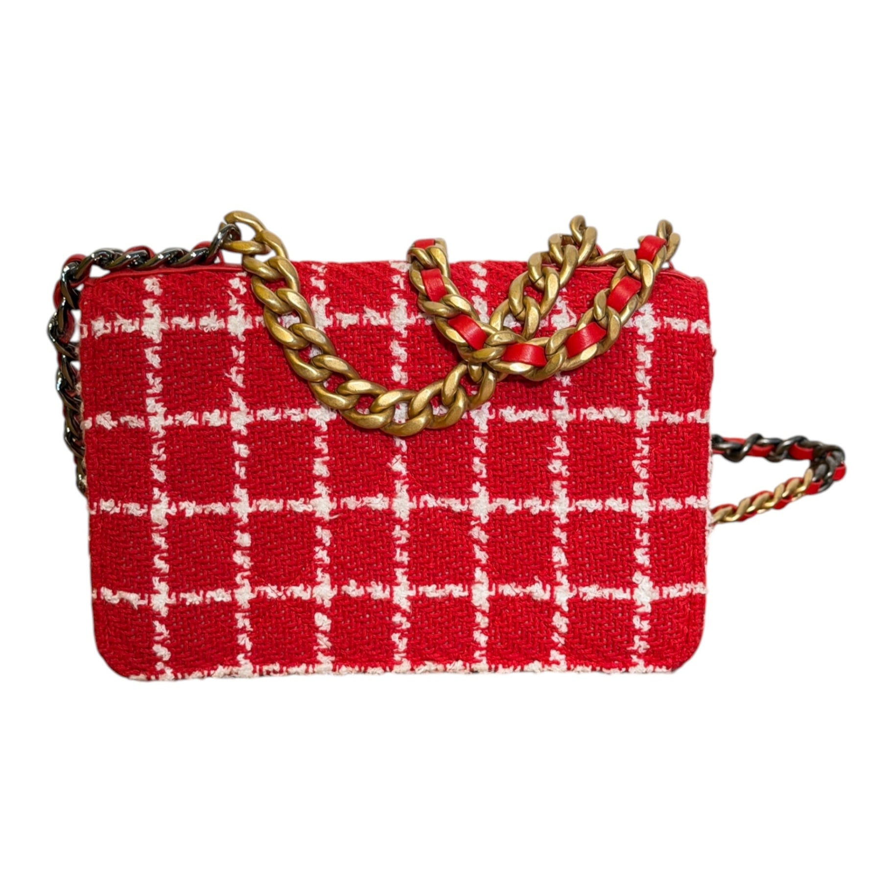 Chanel 19 Wallet on Chain aus Tweed