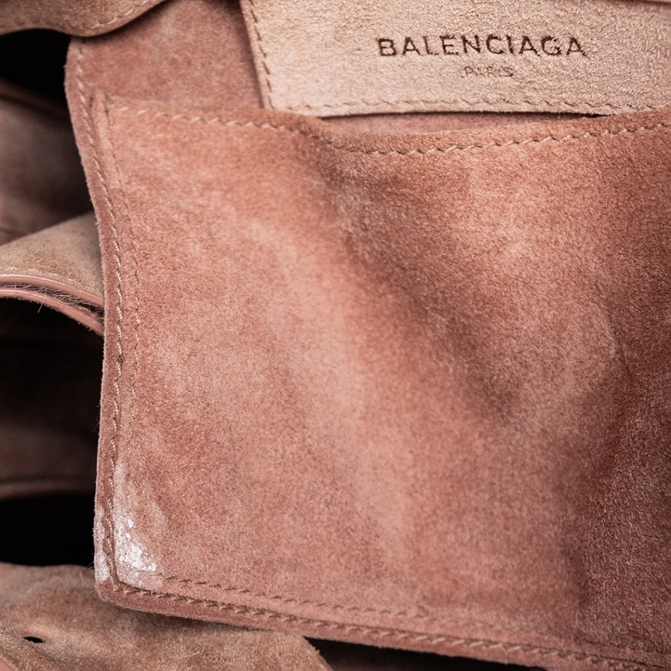Balenciaga Mini Papier A4 Tote aus Wildleder