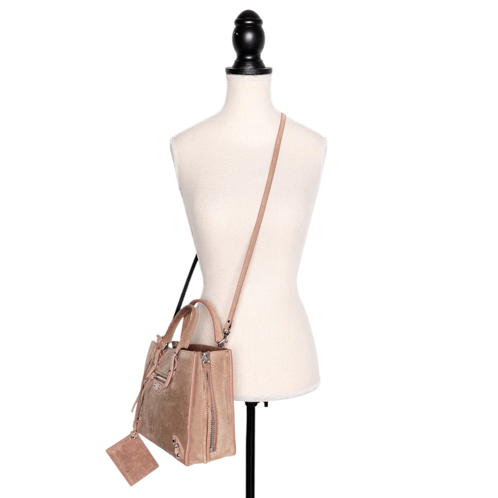 Balenciaga Mini Papier A4 Tote aus Wildleder