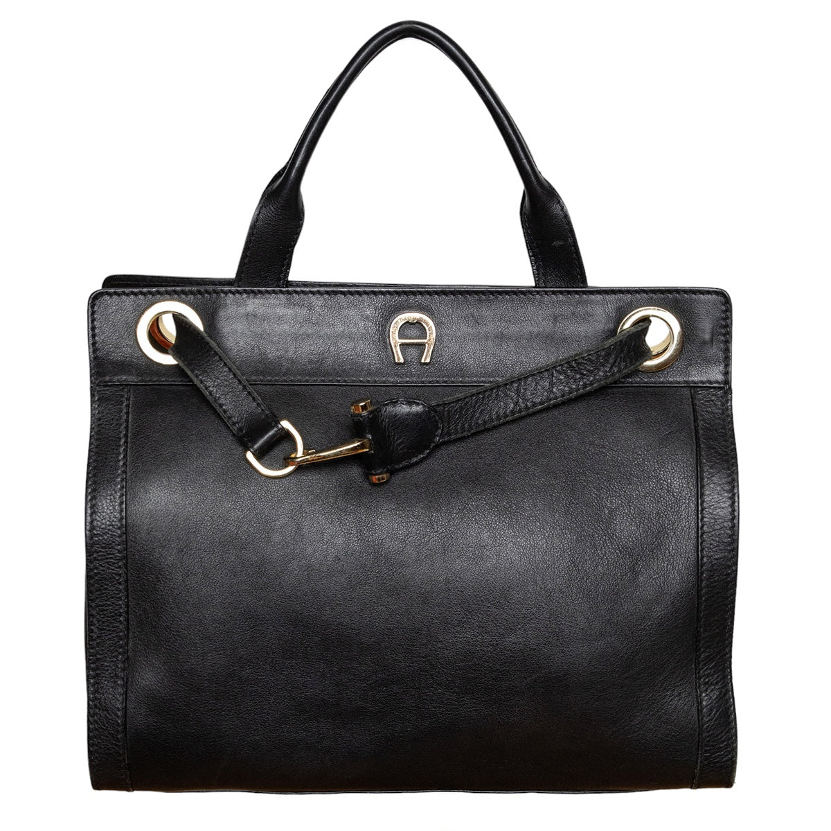 Aigner Vintage Handtasche im hochwertigem cleanen Design mit Goldakzenten