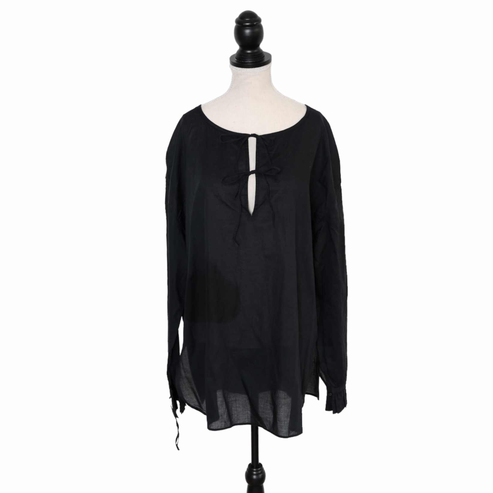 Saint Laurent Semitransparente Bluse im Tunikastil