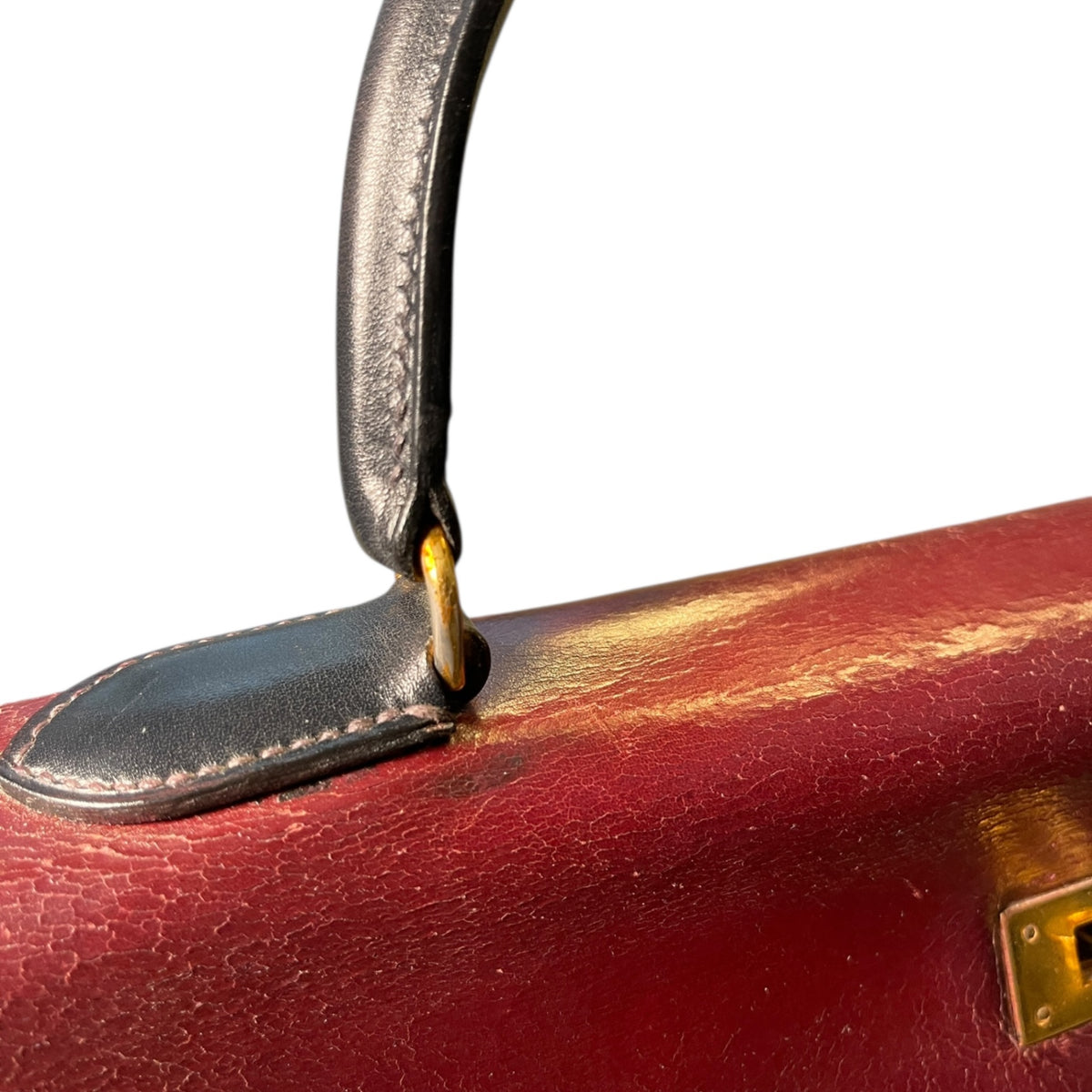 Hermès Seltene Vintage Kelly Bag 35 mit Schulterriemen
