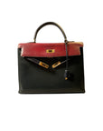 Hermès Seltene Vintage Kelly Bag 35 mit Schulterriemen