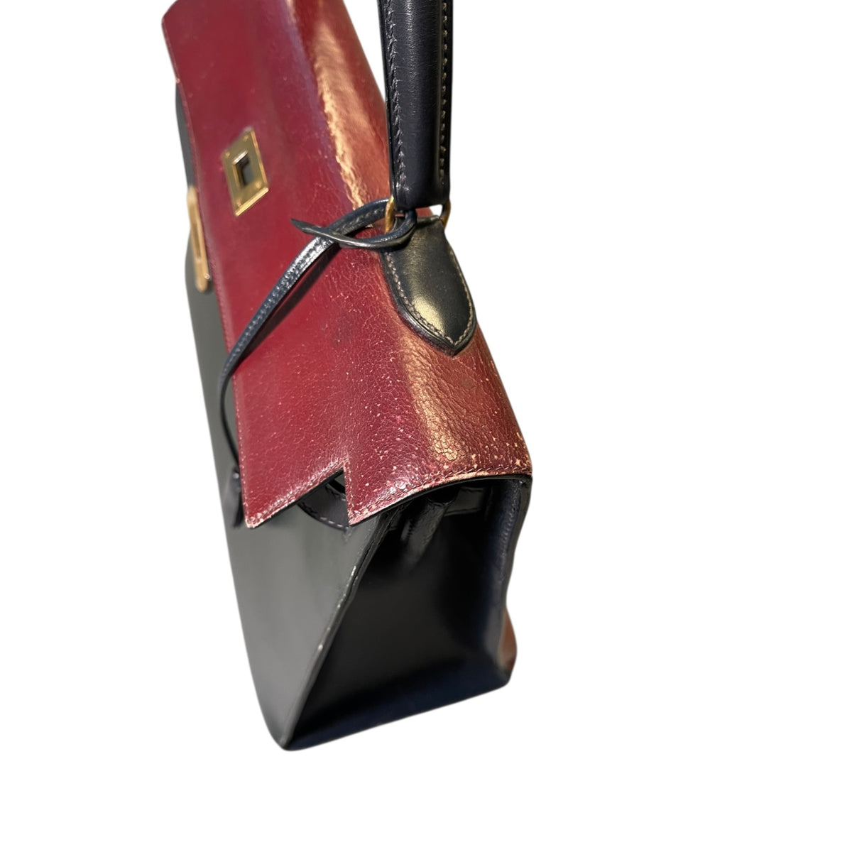 Hermès Seltene Vintage Kelly Bag 35 mit Schulterriemen