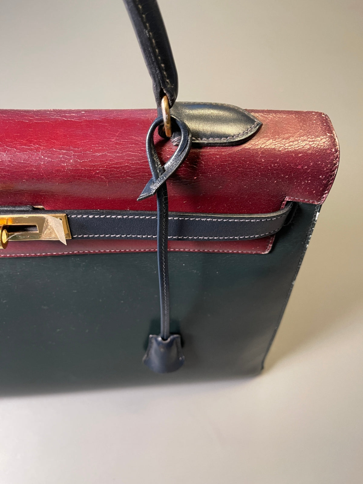 Hermès Seltene Vintage Kelly Bag 35 mit Schulterriemen