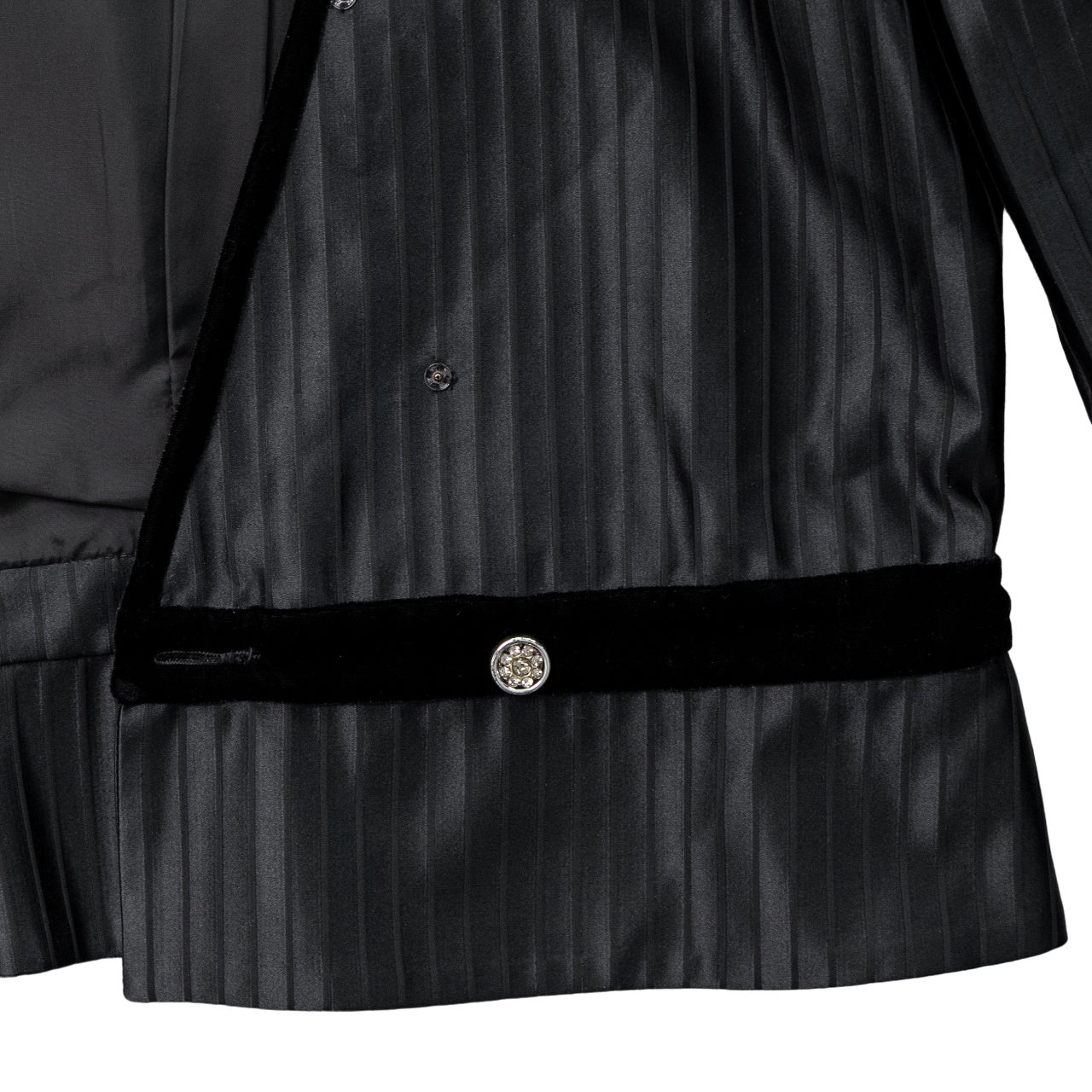 Gucci Schwarzer Vintage Abendblazer mit Samtdetails