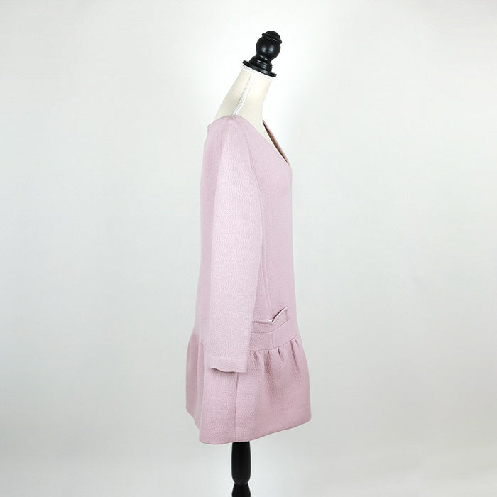 Victoria Victoria Beckham Minikleid aus Wolle mit aufgesetzten Taschen