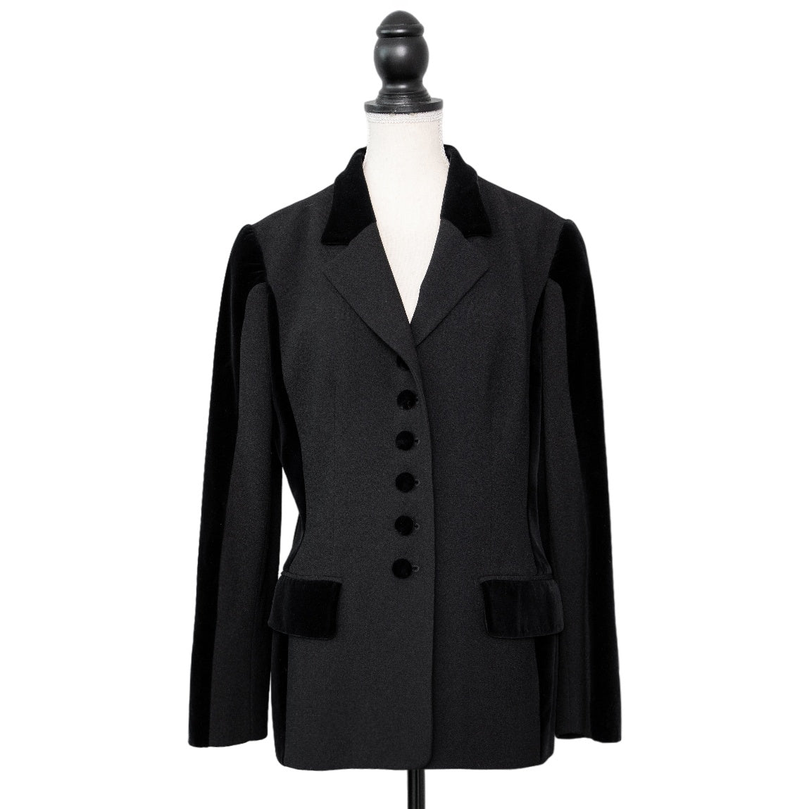 Rena Lange Eleganter Vintage Blazer mit Samtdetails