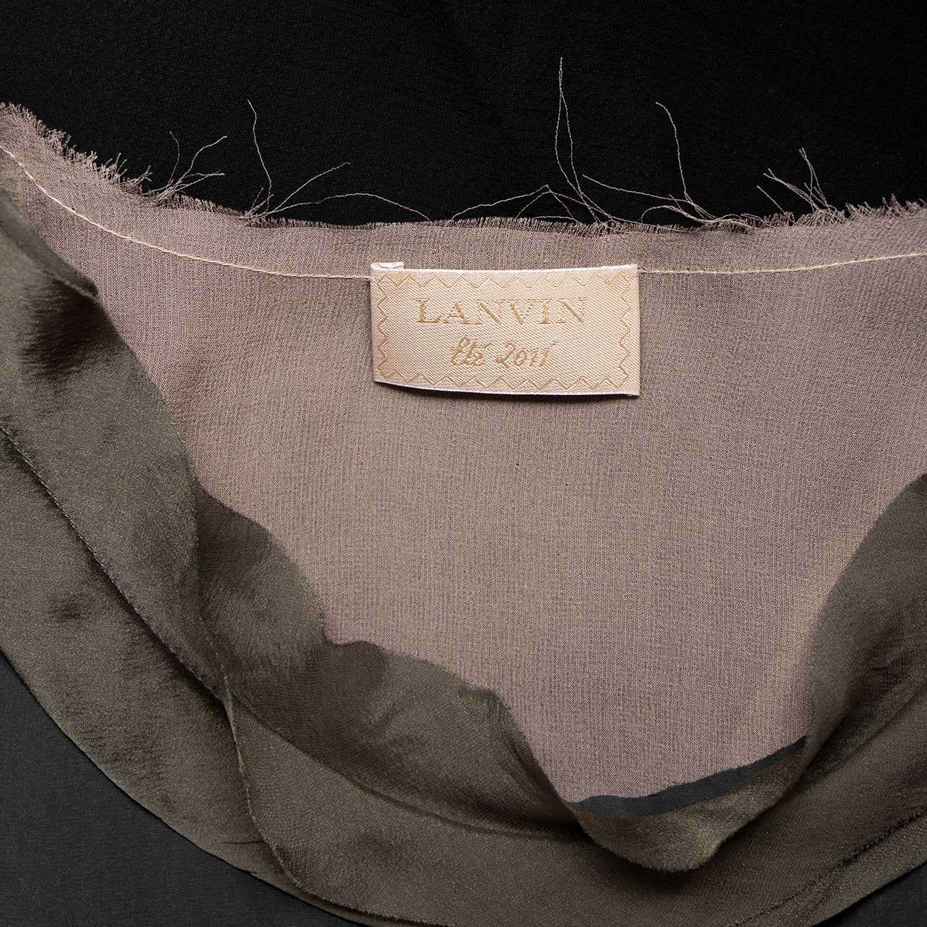 Lanvin Two-Tone Seidenkleid mit Gummizug