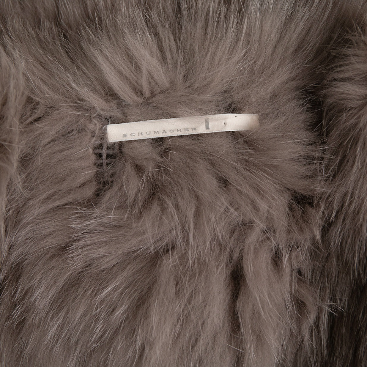 Schumacher Kastig geschnittene kurze Felljacke