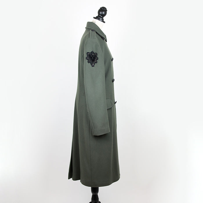 Amen Doppelreihiger Wollmantel im Military Look