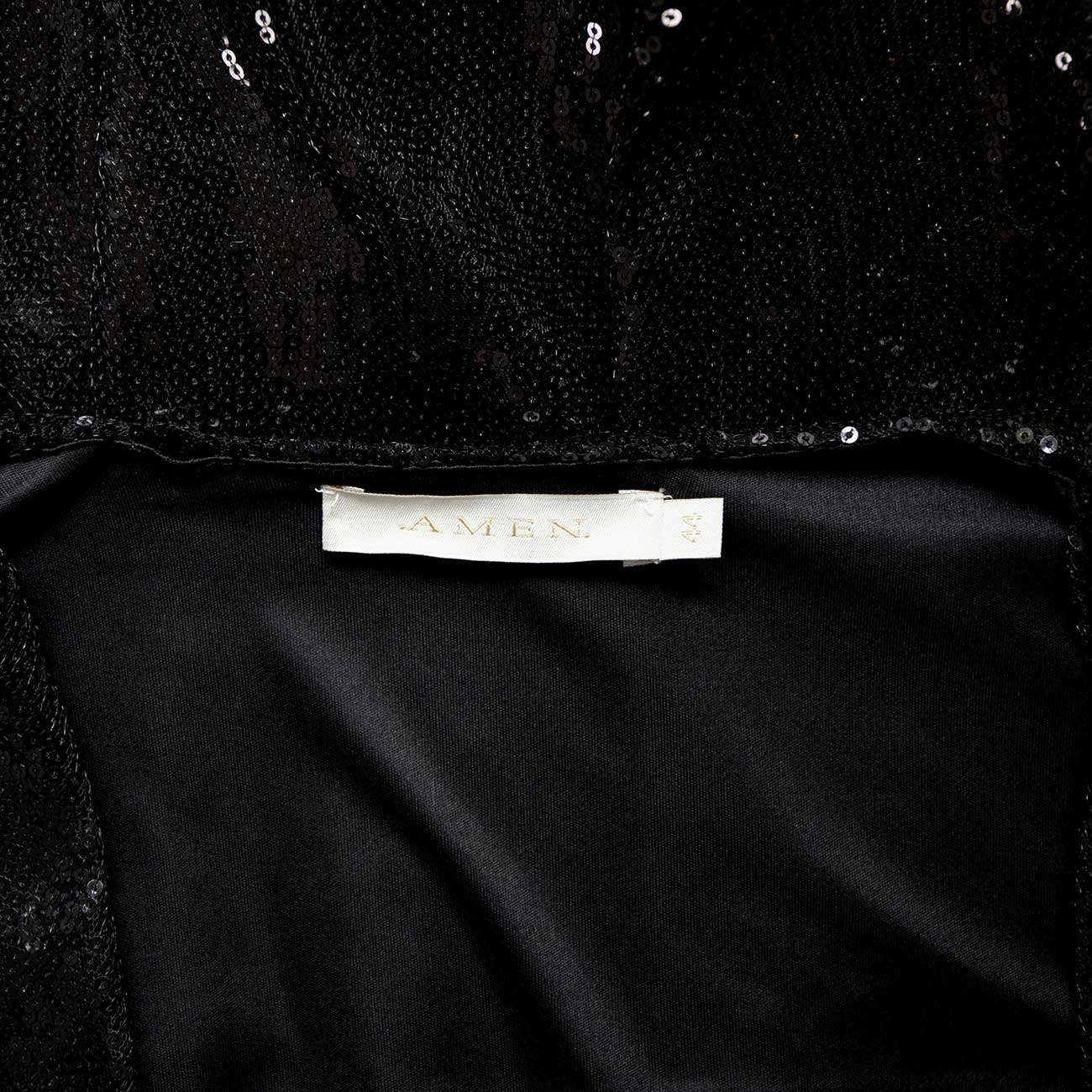 Amen Extravagantes semitransparentes Minikleid mit Pailletten