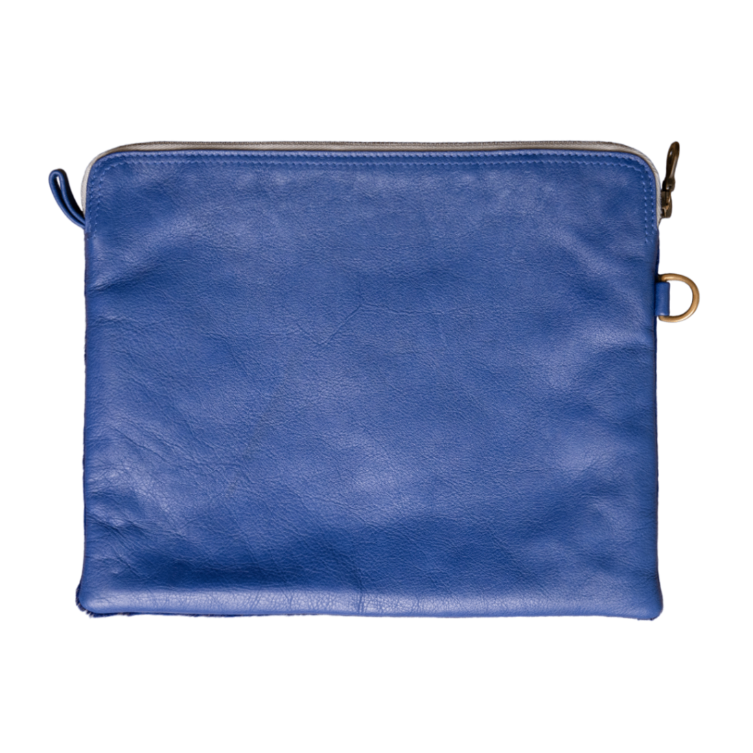 Jas MB London Clutch aus Leder und Ponyfell