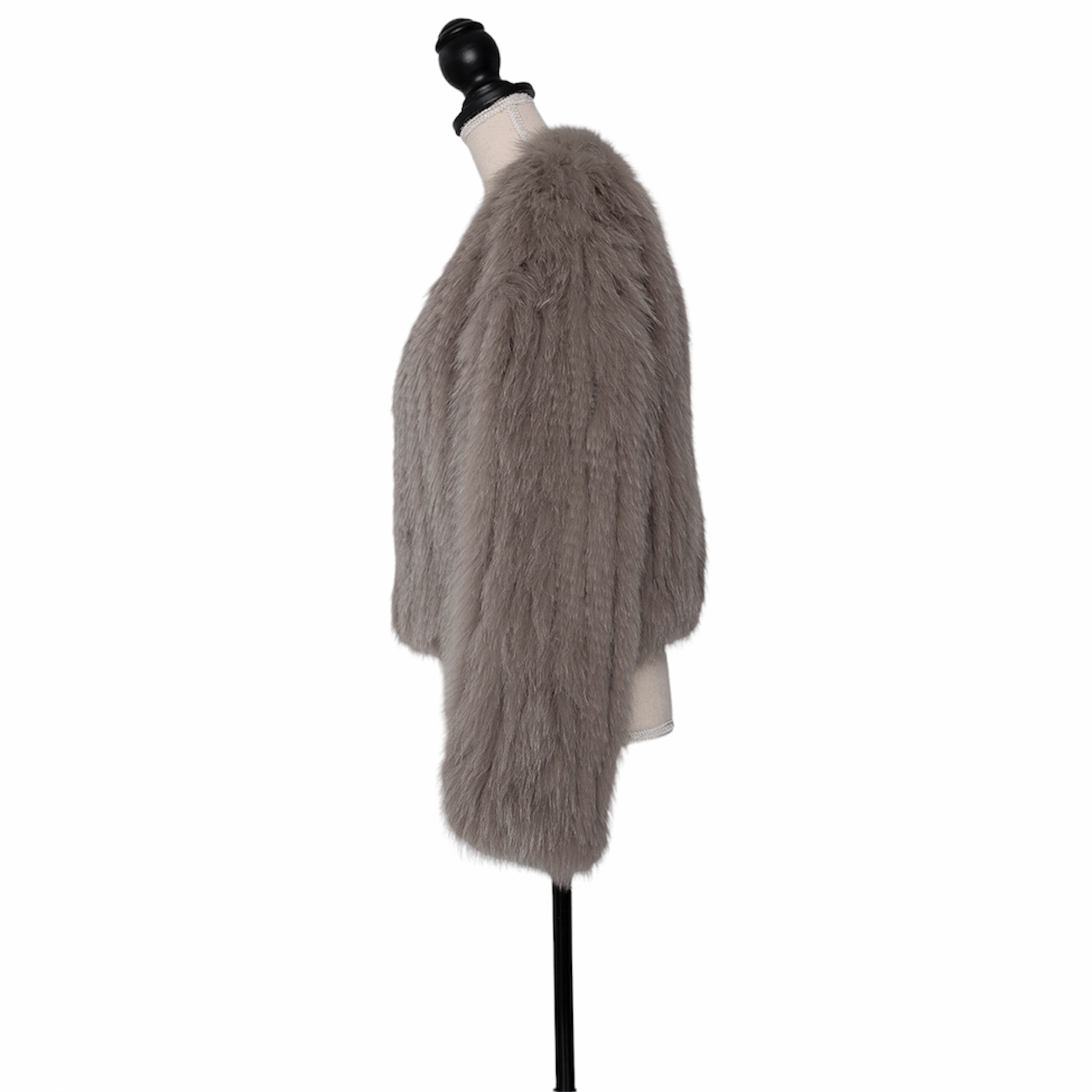 Schumacher Kastig geschnittene kurze Felljacke