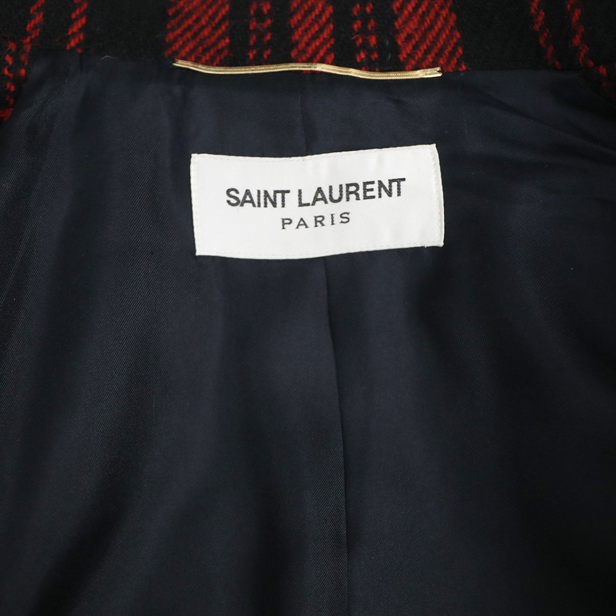 Saint Laurent Karierte Cropped Jacke im "Tartan"-Look