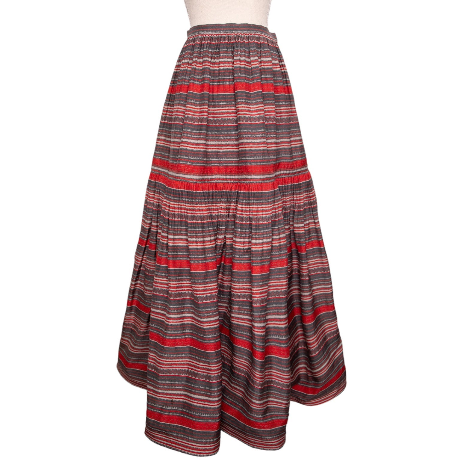 Nina Ricci Gestreifter Vintage Rock aus Seide 