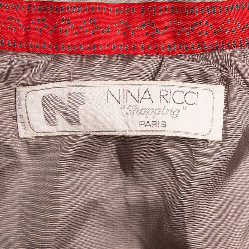 Nina Ricci Gestreifter Vintage Rock aus Seide 