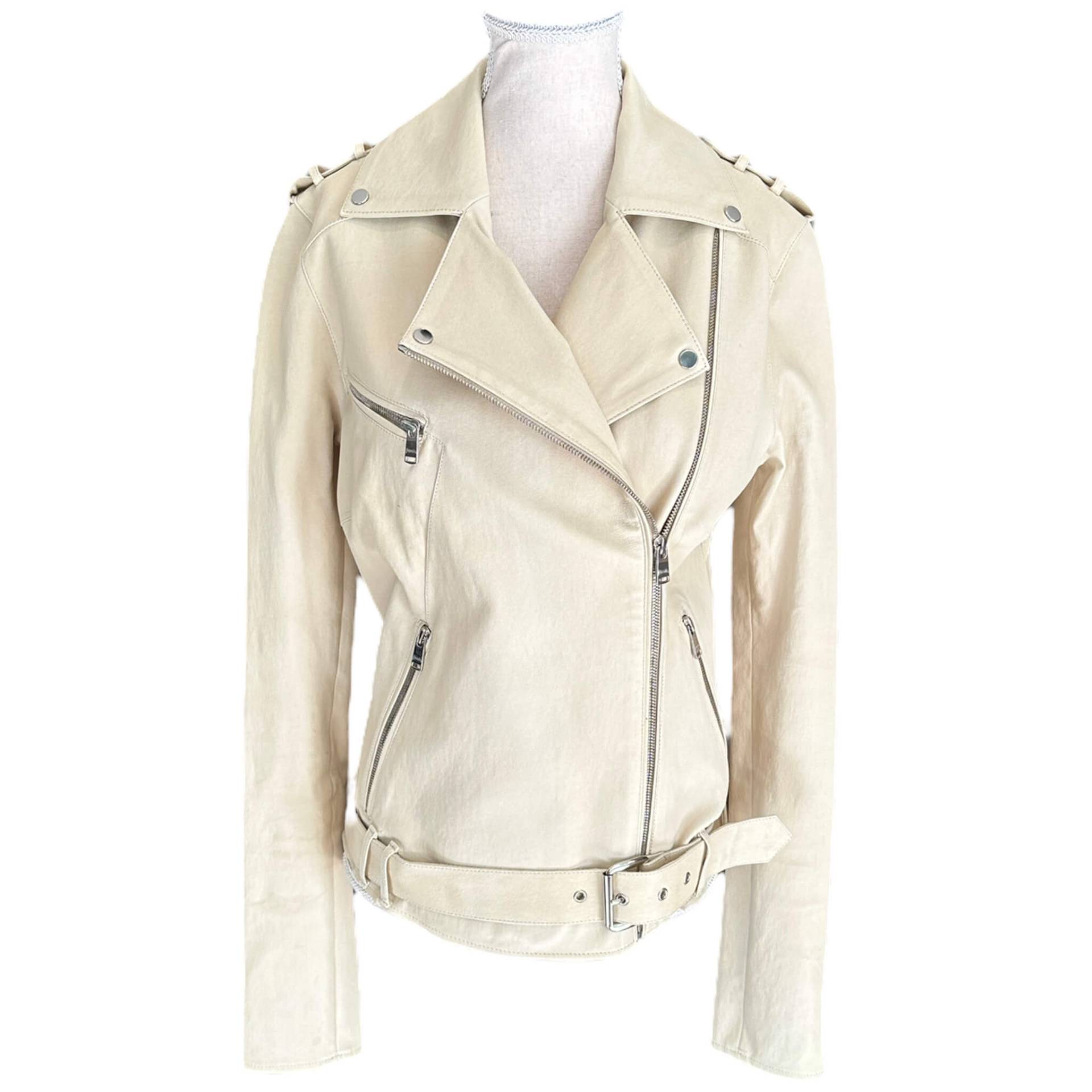 Jitrois Lederjacke im Bikerstil