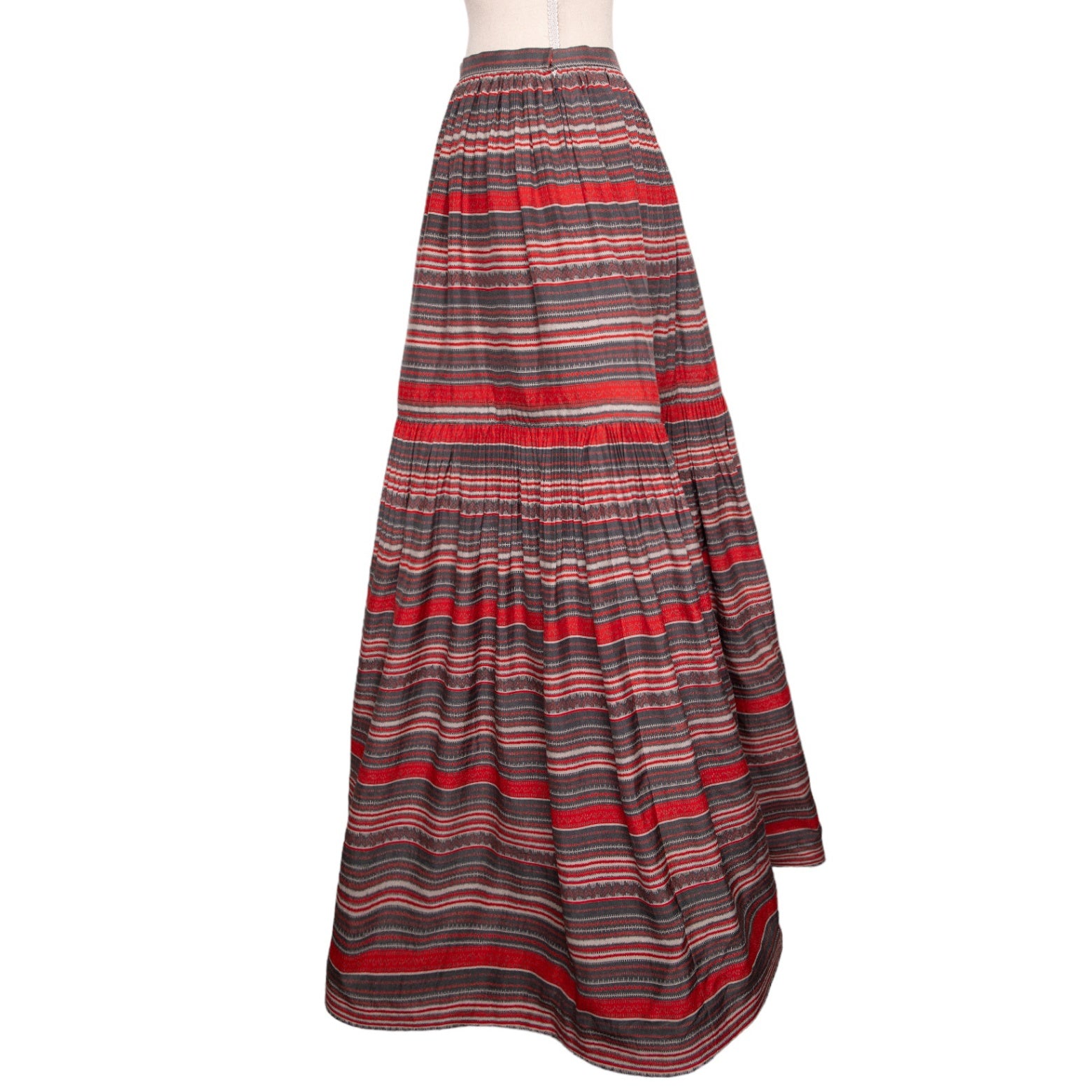 Nina Ricci Gestreifter Vintage Rock aus Seide 