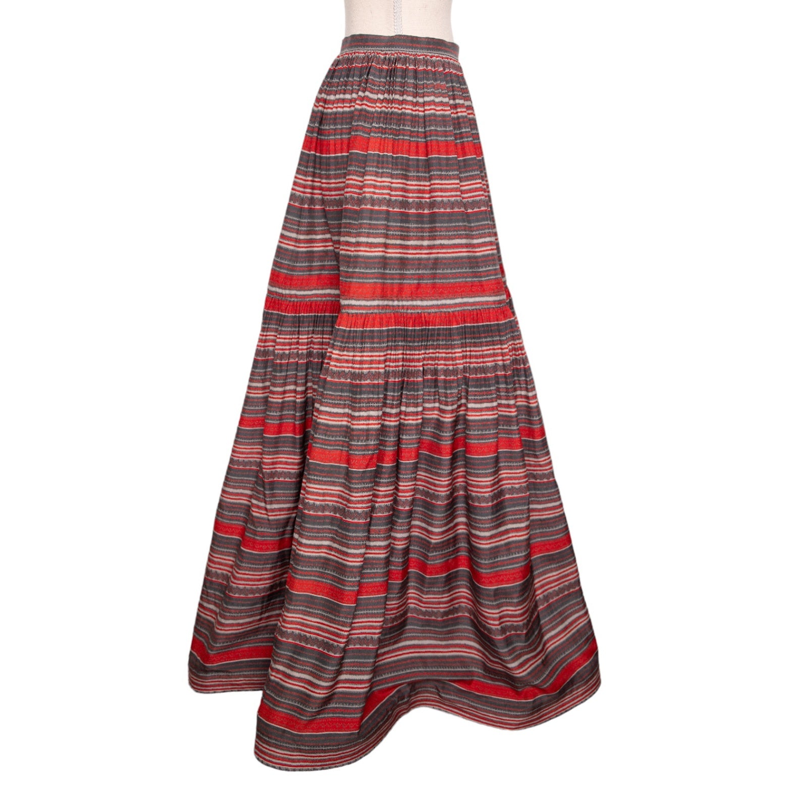 Nina Ricci Gestreifter Vintage Rock aus Seide 