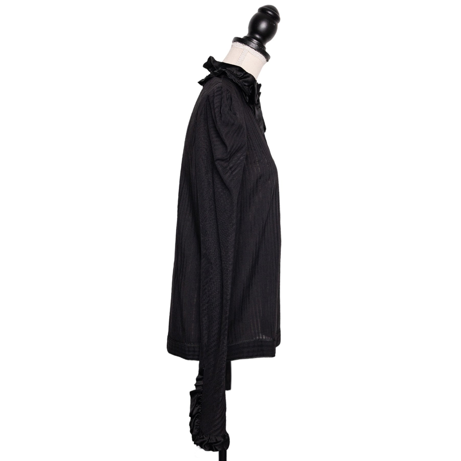 Yves Saint Laurent Rive Gauche Hochgeschlossene Vintage Bluse mit Schluppe