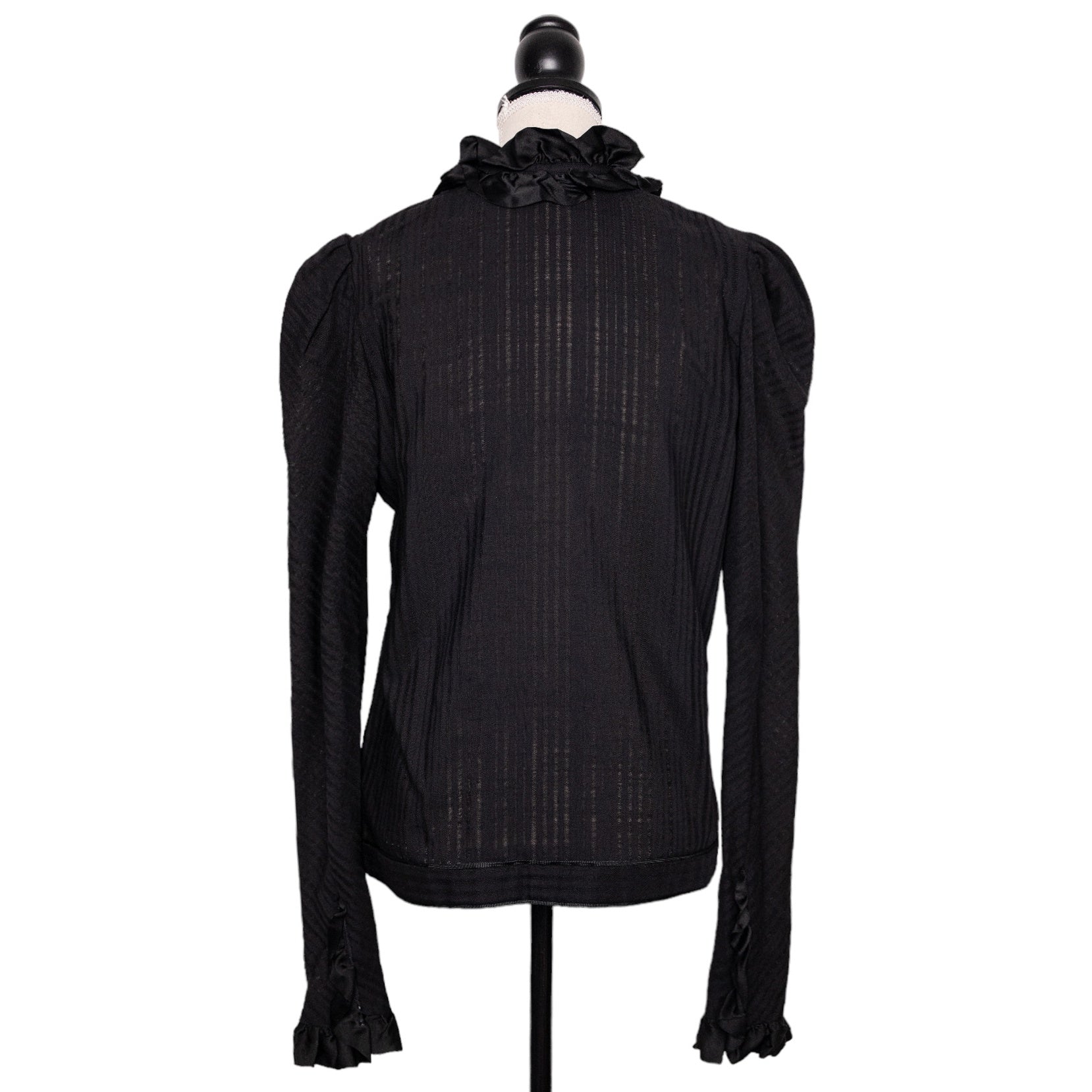 Yves Saint Laurent Rive Gauche Hochgeschlossene Vintage Bluse mit Schluppe