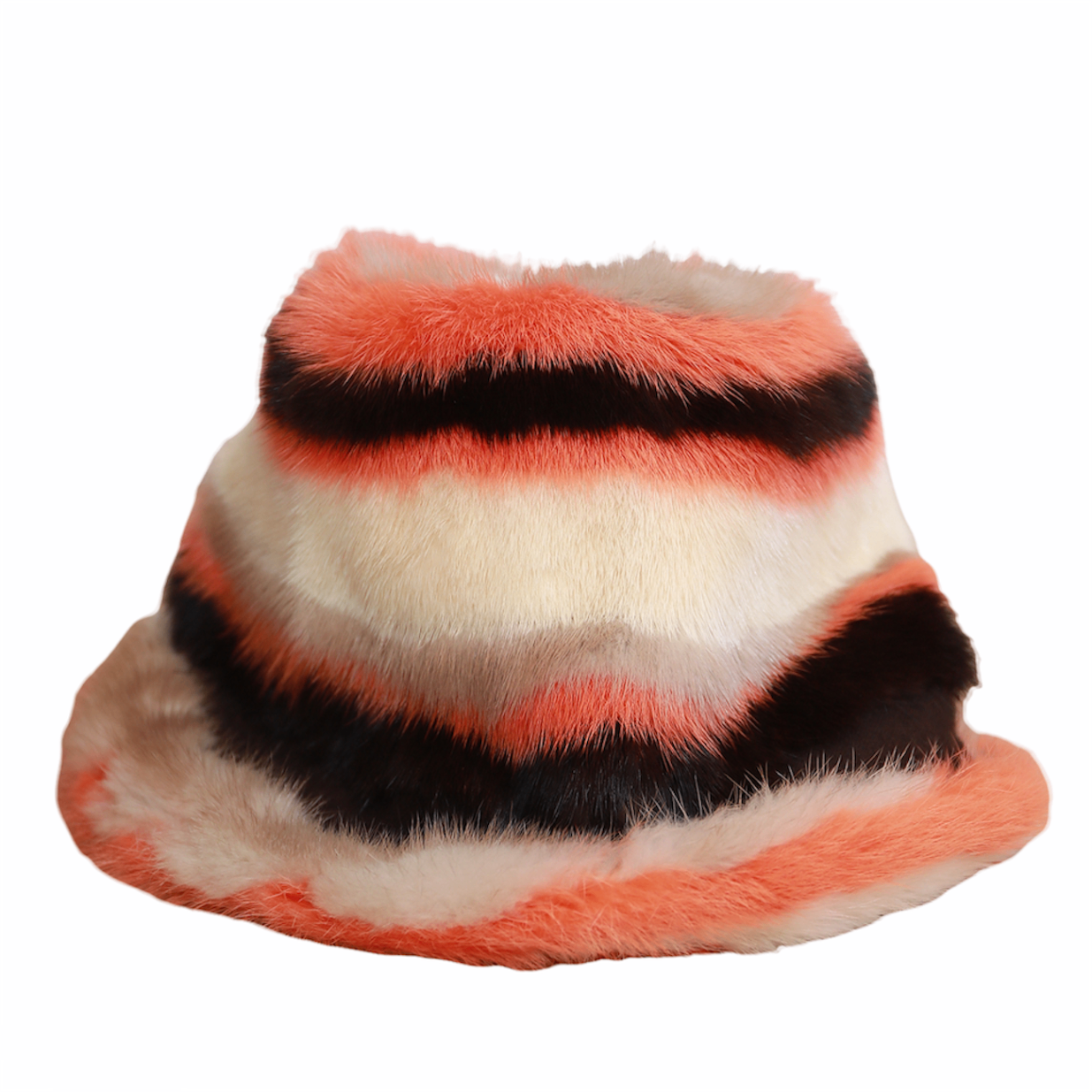 Irene of New York Gestreifte Vintage Nerzmütze