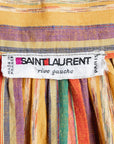Yves Saint Laurent Rive Gauche Gestreifter Vintage Rock mit Volants