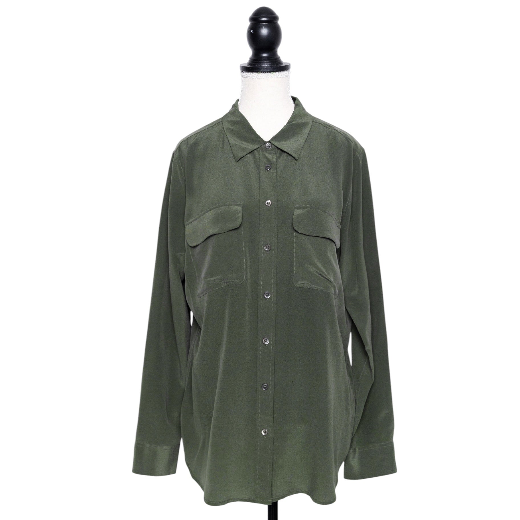 Equipment Seidenbluse mit aufgesetzten Taschen