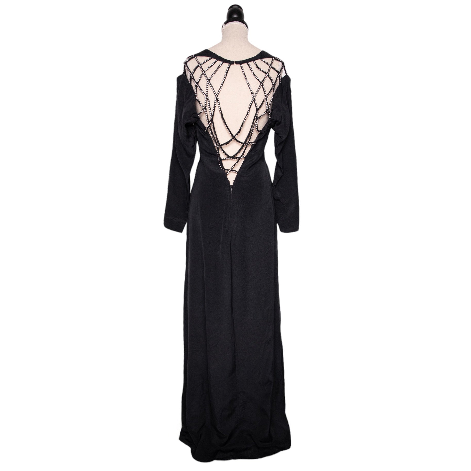 Loris Azzaro Vintage Abendkleid mit aufwändig gestalteter Rückenpartie