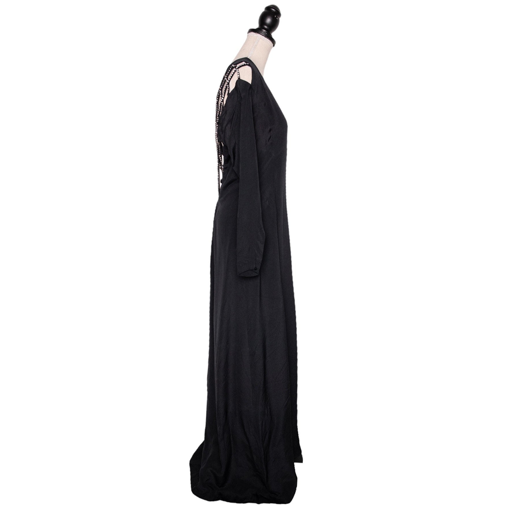 Loris Azzaro Vintage Abendkleid mit aufwändig gestalteter Rückenpartie