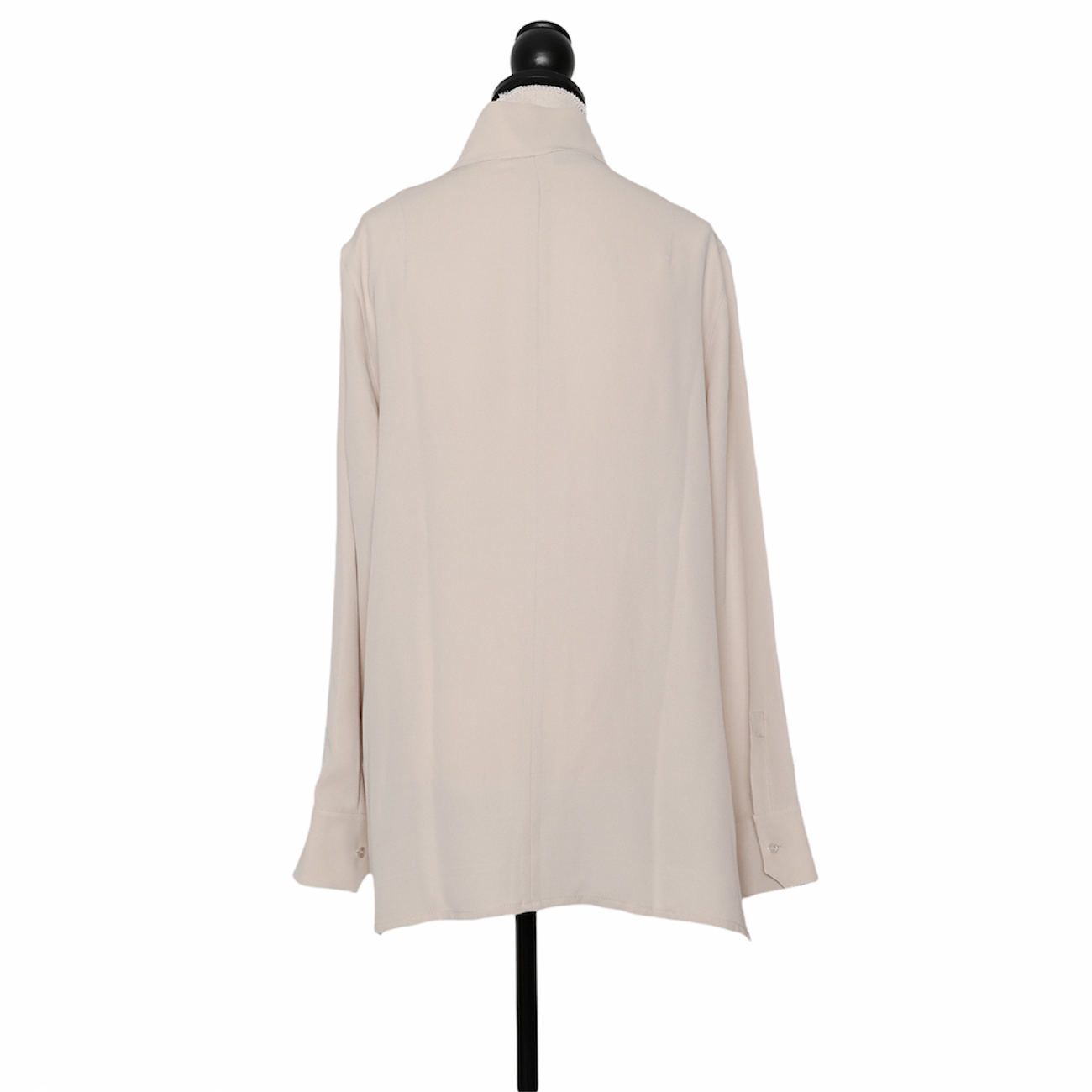 Akris Seidenbluse mit Stehkragen und Reißverschluss