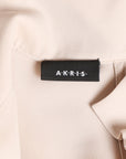 Akris Seidenbluse mit Stehkragen und Reißverschluss
