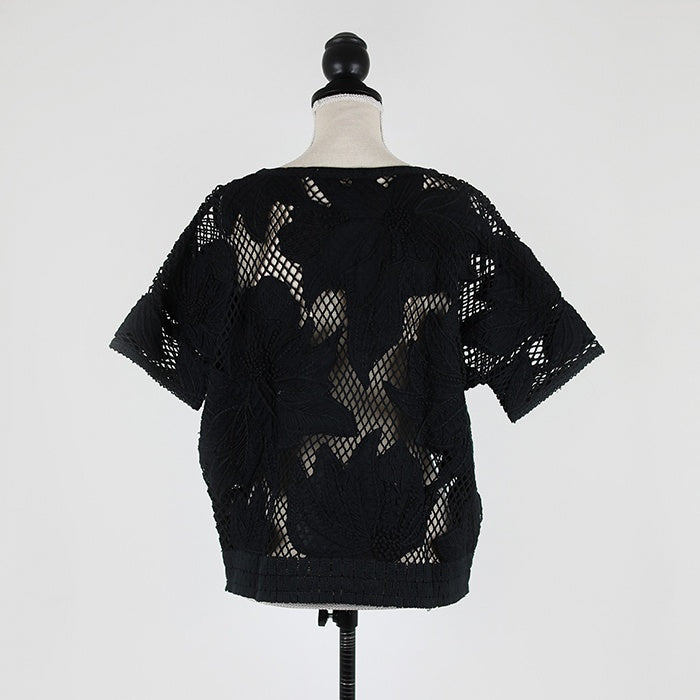 Isabel Marant Étoile Aufwändig besticktes semitransparentes Top im Häkellook