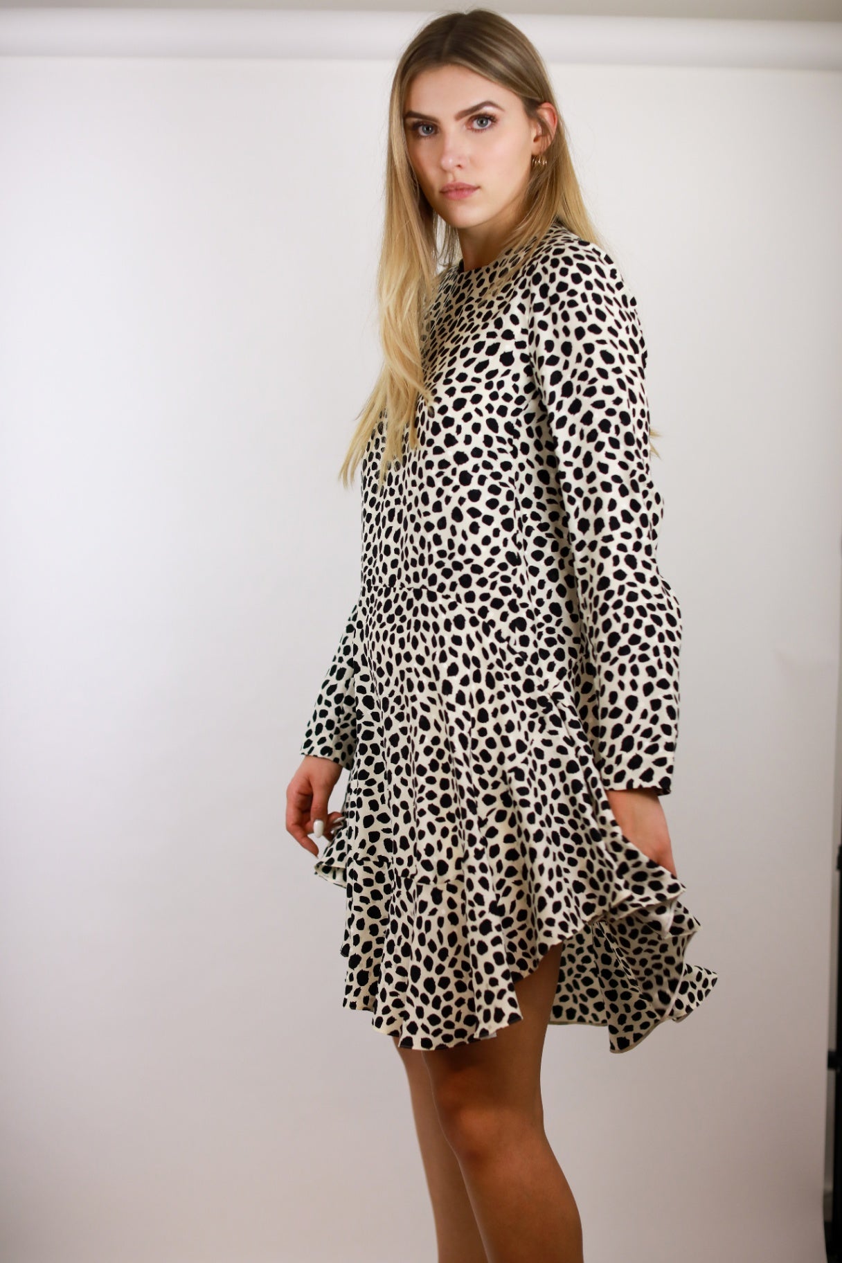 Chloé Seidenkleid im Dalmatiner Print