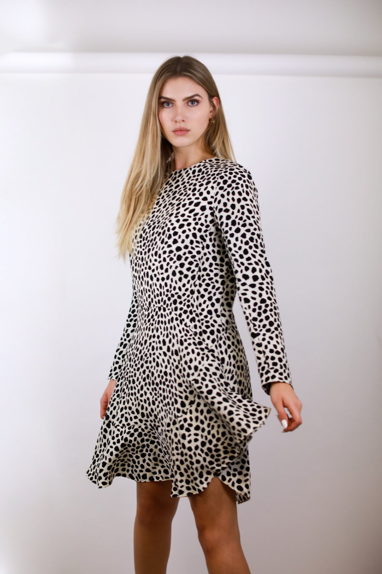 Chloé Seidenkleid im Dalmatiner Print