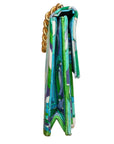 Emilio Pucci Vintage Samt-Clutch im Signature-Print und goldenem Ketten-Henkel