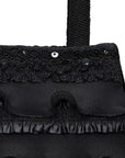 Ella Singh Vintage Handtasche mit aufwändiger Allover-Stickerei und Volants
