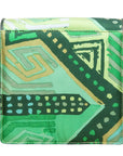 Rianna + Nina Crossbody-Tasche im grünen Grafik-Print mit goldener Body-Kette