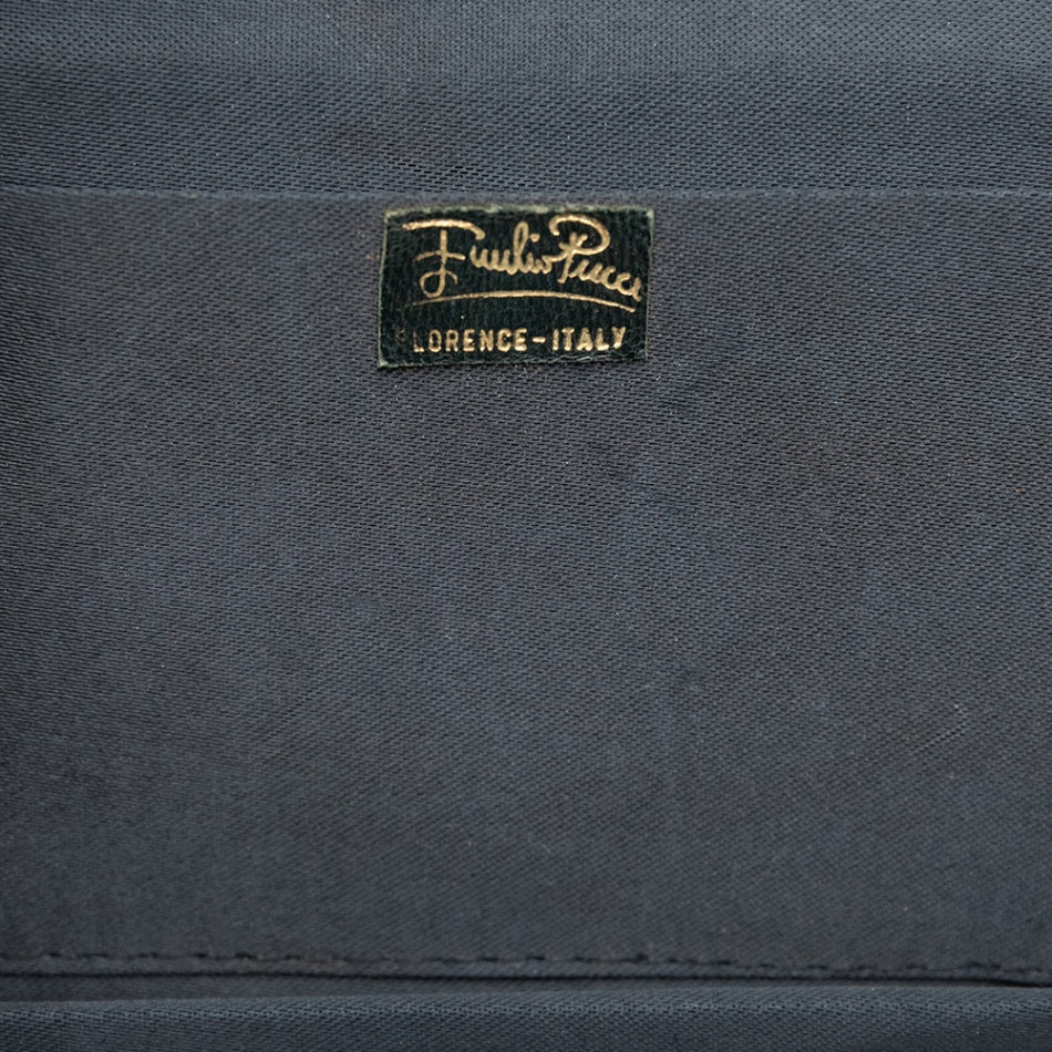 Emilio Pucci Vintage Clutch im Signature-Print und goldenem Statement-Verschluss